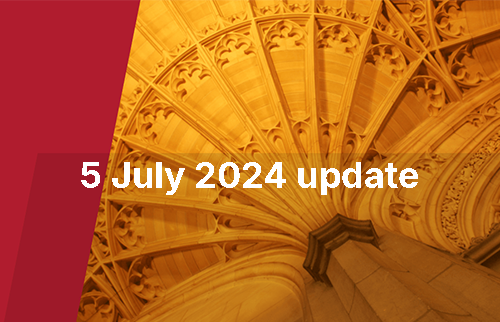 university Wills memorial building with text '5 July 2024 update'
